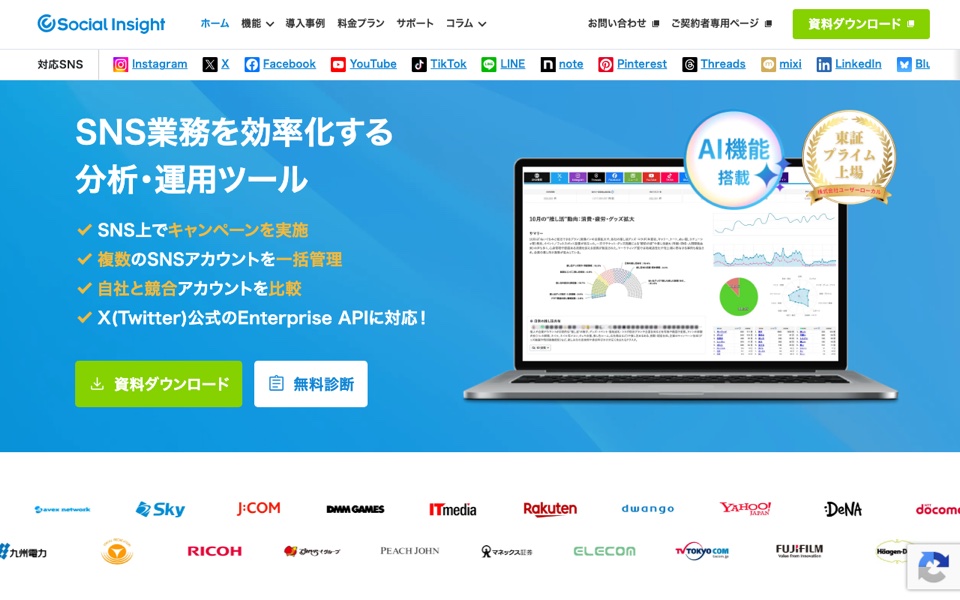 Social Insightの公式サイト