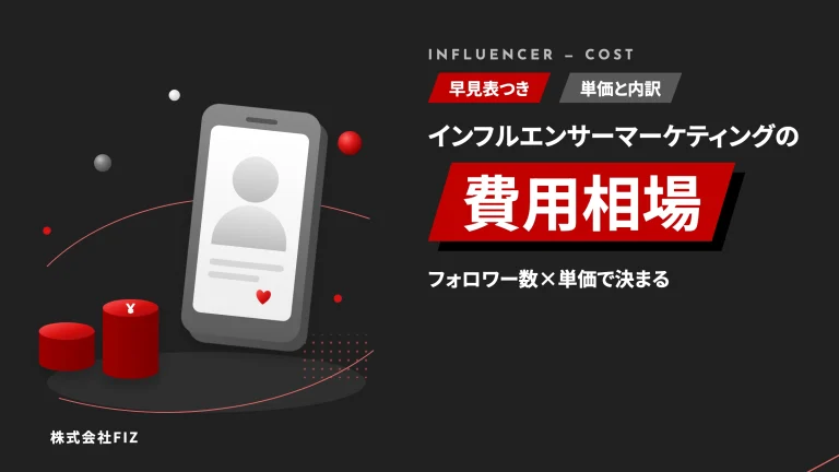 インフルエンサーマーケティングの費用相場｜単価と内訳の見方