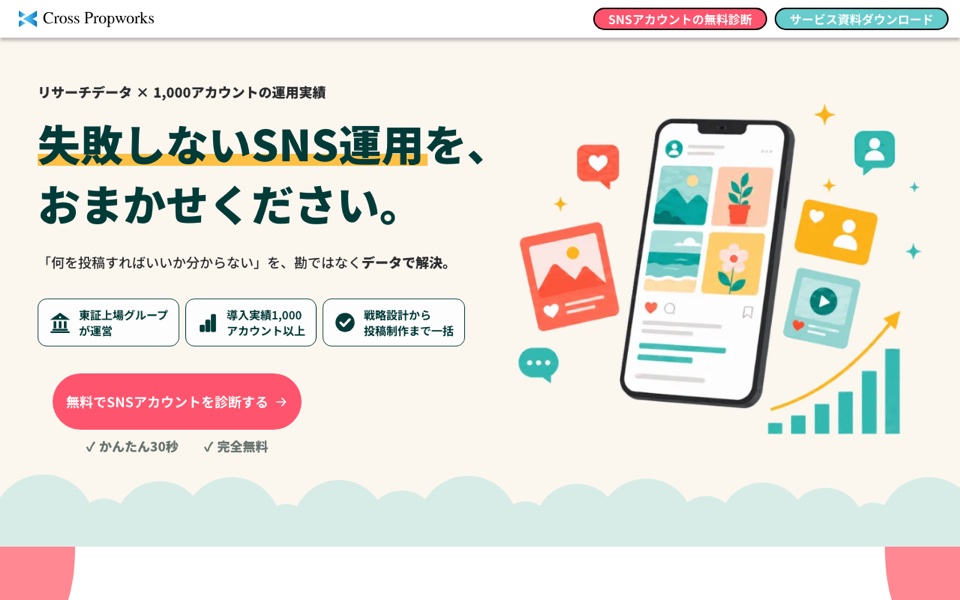 クロス・プロップワークスの公式サイト